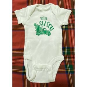 New Tis The Season Christmas One piece undershirt Newborn Bodysuit